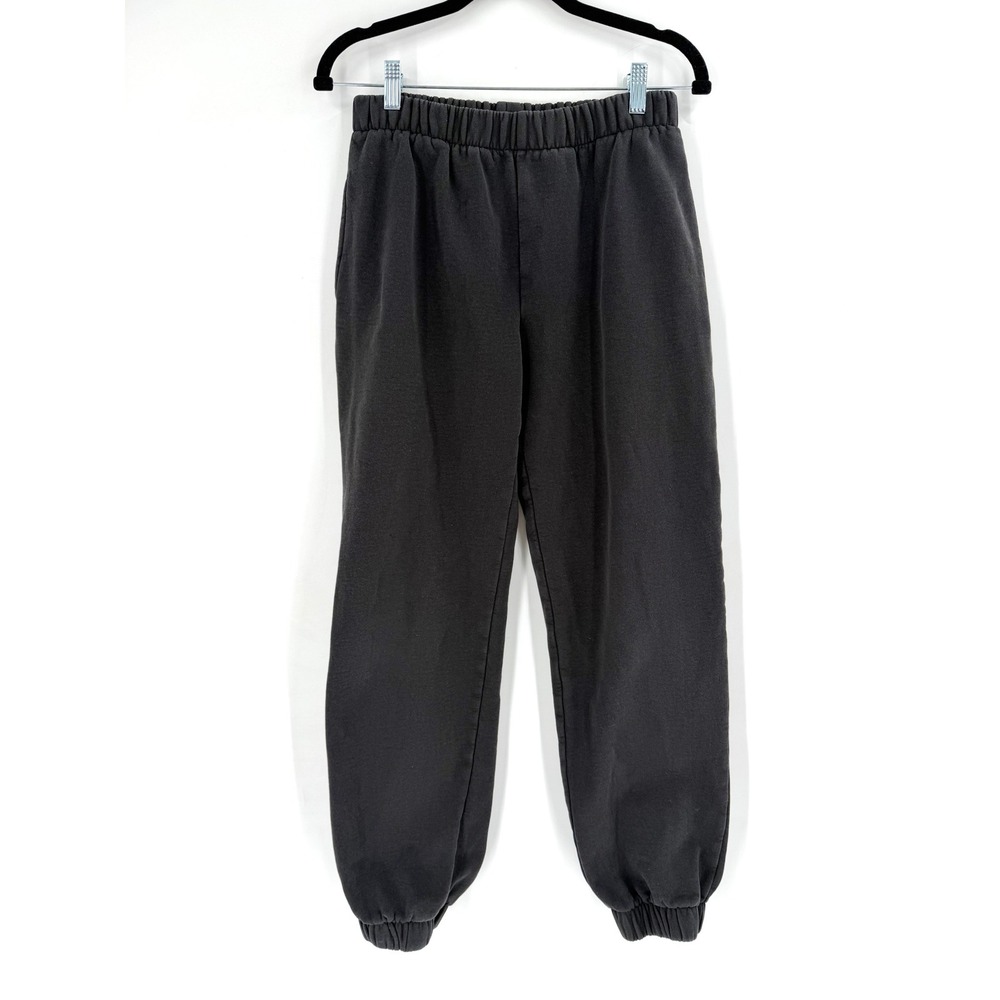 J Galt Jogger Sweatpants Women OS Small Faded Black Pull on Loungewear Indie